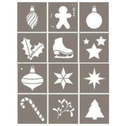 *PLANTILLA NAVIDAD 12 Un. SURTIDAS 9x9cm ARTEMIO15093013