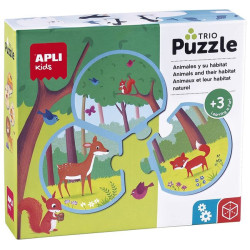 PUZZLE APLI 18821 ASOCIACION TRIO ANIMALES