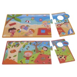 PUZZLES 4 DE 4 PIEZAS APLI 17895 ASOCIACION LAS 4 ESTACIONES