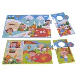 PUZZLES 4 DE 4 PIEZAS APLI 17895 ASOCIACION LAS 4 ESTACIONES