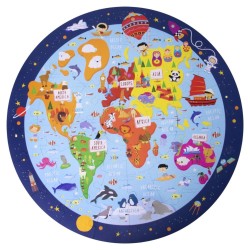 PUZZLE CIRCULAR 48 PIEZAS APLI KIDS 18201 MAPAMUNDI