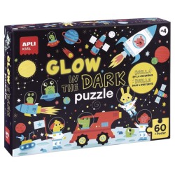 PUZZLE 60 PIEZAS APLI  KIDS 18813  GLOW IN TKE DARK EL ESPACIO