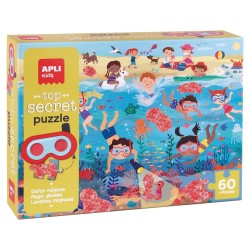 PUZZLE 60 PIEZAS APLI  KIDS 19220 TOP SECRET PLAYA