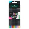 ESTUCHE 12 LAPICES PASTEL+NEON BLACK EDITION FABER-CASTELL