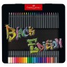 CAJA METALICA 24 LAPICES COLOR BLACK EDITION FABER-CASTELL