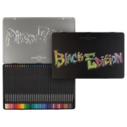 FABER-CASTELL BLACK EDITION CAJA METALICA 36 LAPICES COLORES