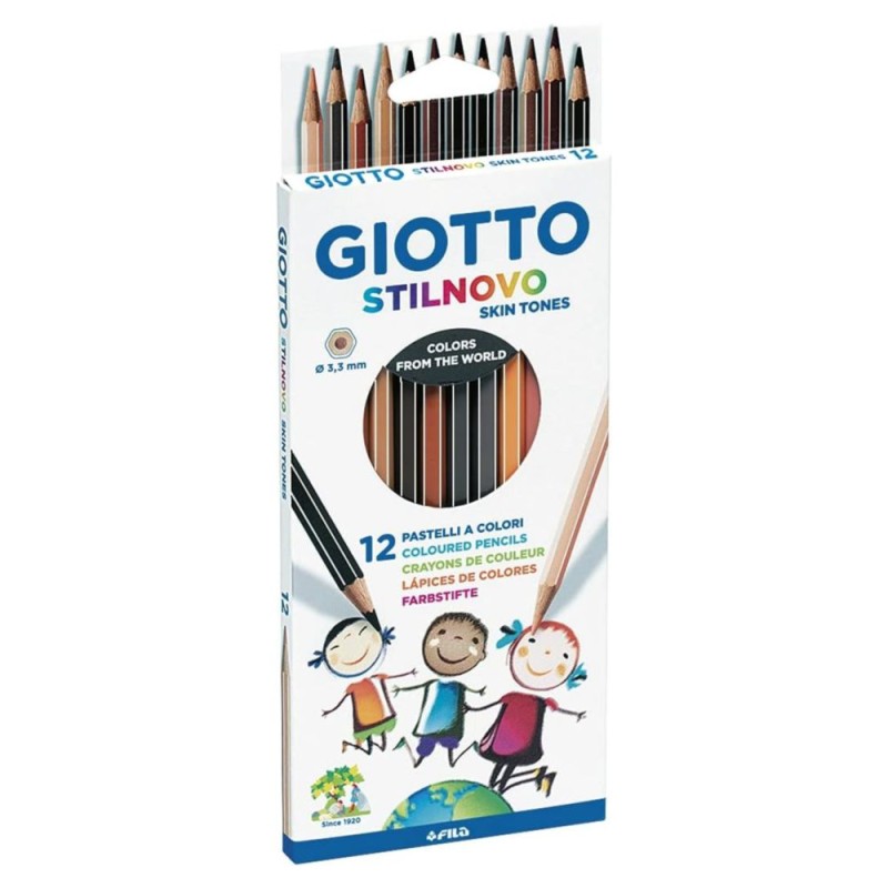 GIOTTO SKIN TONES 12 LAPICES COLORES TONOS PIEL