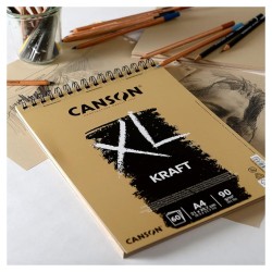 CANSON XL ESBOZO KRAFT BLOC A3 ESPIRAL 60 HOJAS 90 Gr.