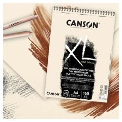 CANSON XL DIBUJO SAND GRAIN ARENA BLOC A4 ESPIRAL 40 Hj. 160 Gr.