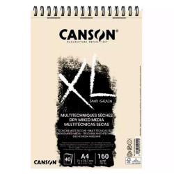 BLOC DIBUJO CANSON XL SAND GRAIN ARENA A4 ESPIRAL 40 Hj. 160 Gr.