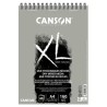 BLOC DIBUJO CANSON XL SAND GRAIN GRIS A4 ESPIRAL 40 Hj. 160 Gr.