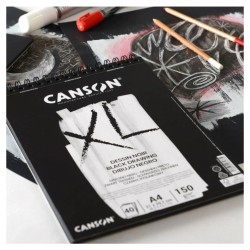 CANSON XL DIBUJO DESSIN NEGRO BLOC A3 ESPIRAL 40 Hj. 150 Gr.