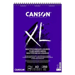 CANSON XL DIBUJO FLUID MIXED MEDIA BLOC A3 ESPIRAL 30 Hj. 250 Gr.