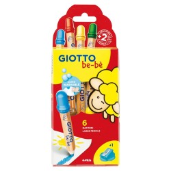 GIOTTO BE-BE ESTUCHE 6 SUPER LAPICES + 1 SACAPUNTAS