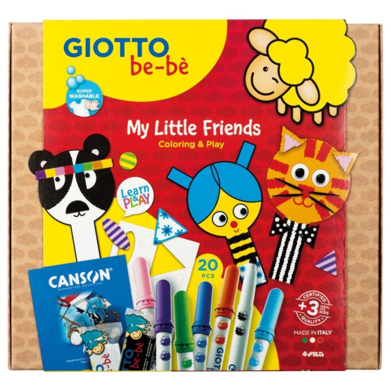 GIOTTO BE-BE MY LITTLE FRIENDS SET 20 PCS ROTULADORES Y MAS