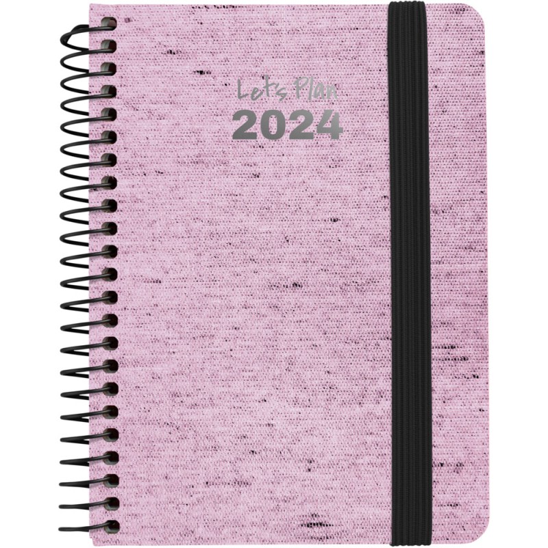 AGENDA GRAFOPLAS DIA PAGINA 11x16,5 ECOJEANS ROSA