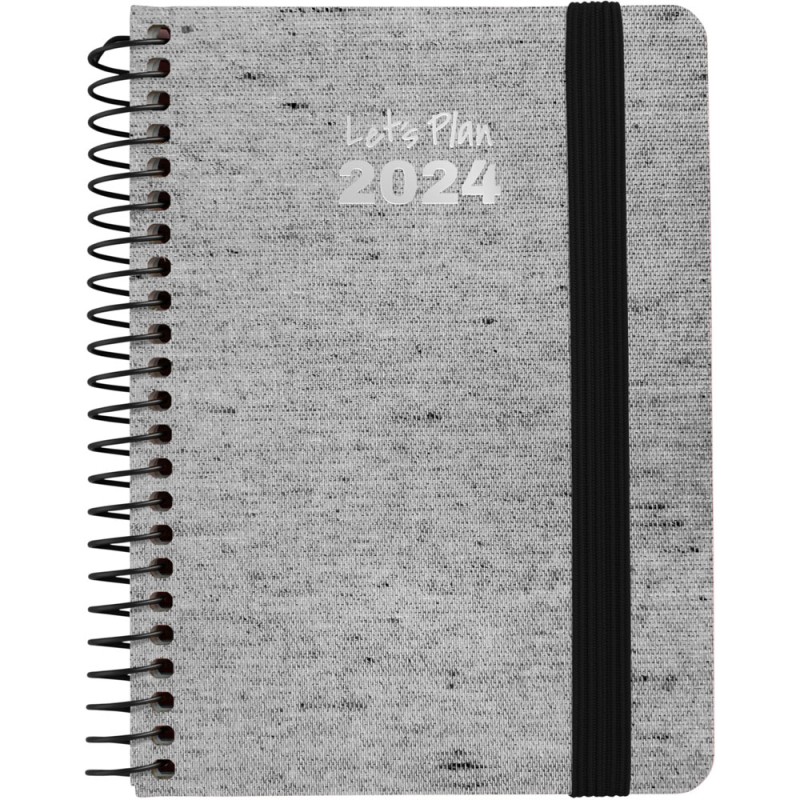 AGENDA GRAFOPLAS DIA PAGINA 11x16,5 ECOJEANS NEGRA