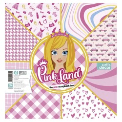 PAPEL SCRAP ARTIS DECOR SET 30,5x30,5cm PINK LAND