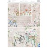 PAPEL DE ARROZ 42x29,7cm ARTIS DECOR 00134 BICYCLETTES