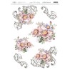 PAPEL DE ARROZ 42x29,7cm ARTIS DECOR 00153 FLORES ORNAMENTOS