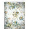 PAPEL DE ARROZ 42x29,7cm ARTIS DECOR 00155 FONDO FLORAL AZUL