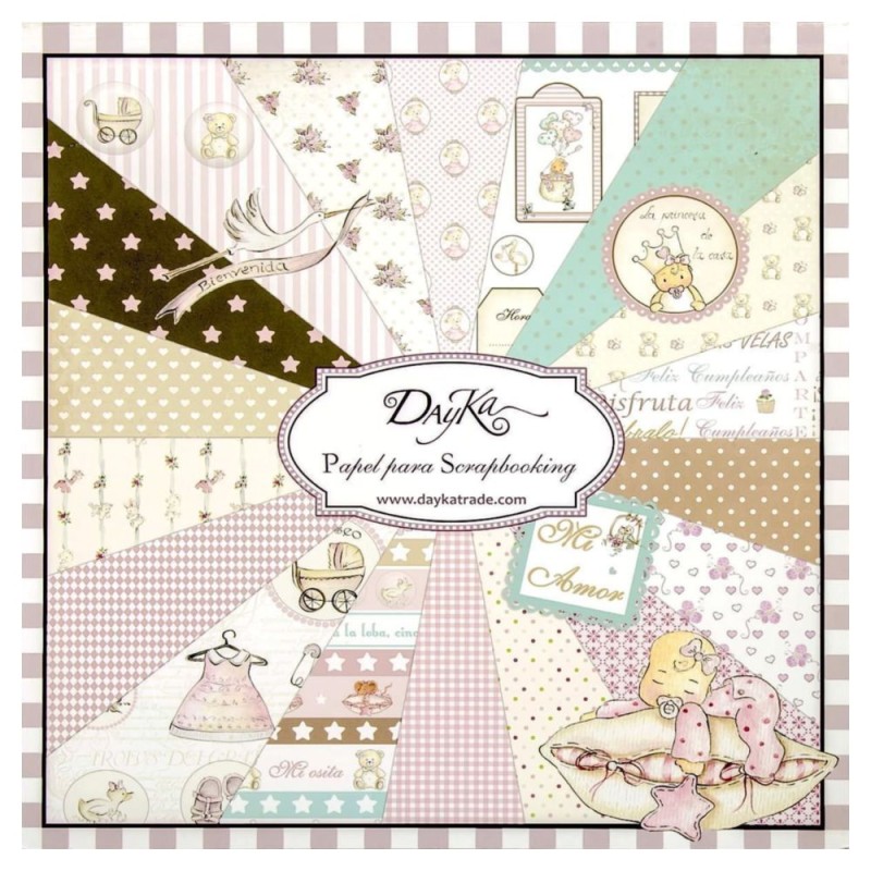 DAYKA BLOC 24 HOJAS DE 20x20cm SCP-1001 BEBE NIÑA