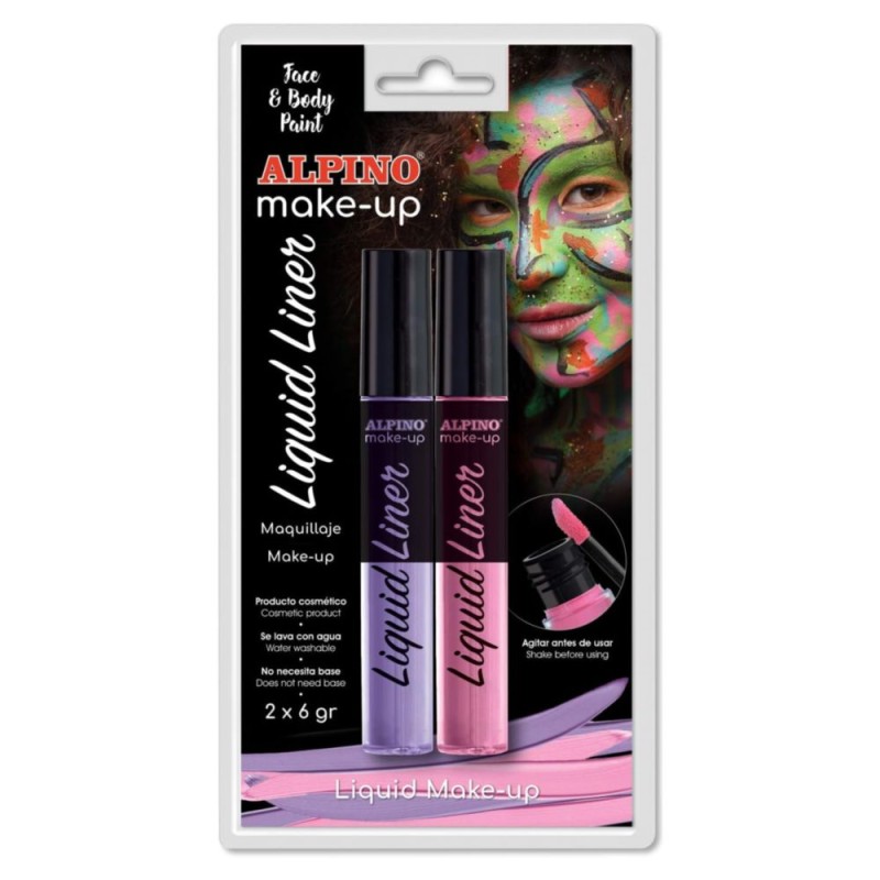 MAQUILLAJE ALPINO LIQUID LINER SET 2 Un. 6gr ROSA + LILA