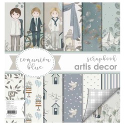 PAPEL SCRAP ARTIS DECOR SET 30,5x30,5cm COMUNION BLUE