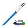 BOLIGRAFO BIC 4 COLORES CLASICO MEDIUM CUERPO AZUL