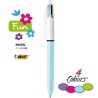 BOLIGRAFO BIC 4 COLORES FUN PASTEL CUERPO CELESTE