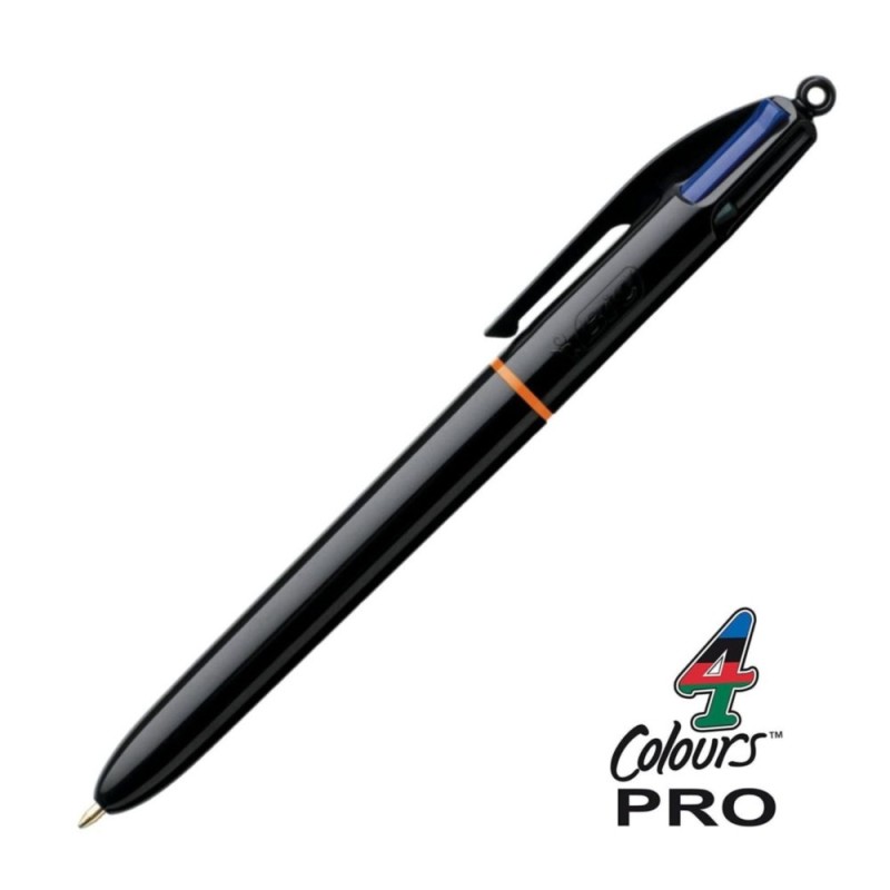 BOLIGRAFO BIC 4 COLORES PRO MEDIUM CUERPO NEGRO