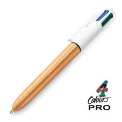 BOLIGRAFO BIC 4 COLORES FROZEN TEXTURADO ORO BRILLANTE