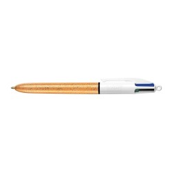 BOLIGRAFO BIC 4 COLORES FROZEN TEXTURADO ORO BRILLANTE