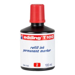 TINTA EDDING T100 PARA ROTULADOR PERMANENTE (02) ROJO