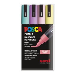 POSCA SET 4 PC5M ROTULADOR ACRILICO 1,8-2,5mm PASTEL