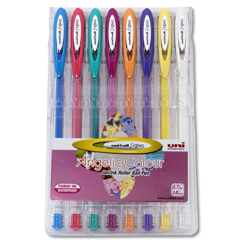 BOLIGRAFO SIGNO UM-120 GEL UNI-BALL SET 8 COLORES PASTEL