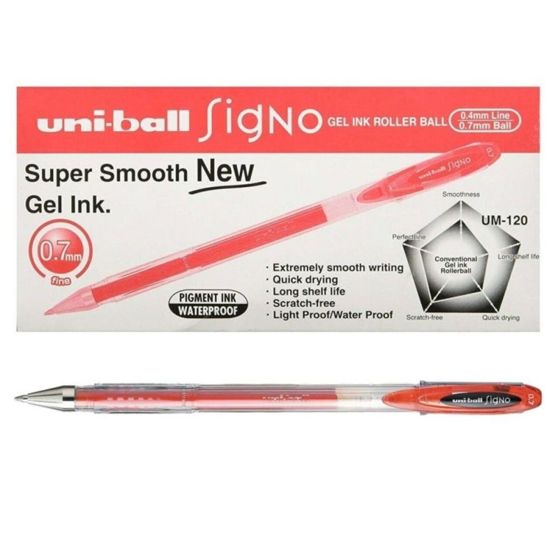 BOLIGRAFO SIGNO UM-120 GEL UNI-BALL ROJO