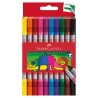 ROTULADOR FABER-CASTELL DOBLE PUNTA SET 10 Un. BASICOS