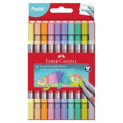 ESTUCHE 10 ROTULADORES DUO FABER-CASTELL PASTEL