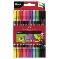 ESTUCHE 10 ROTULADORES DUO FABER-CASTELL NEON