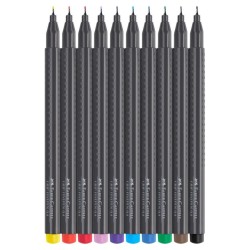 ROTULADOR FABER-CASTELL GRIP FINEPEN 0,4 SET 10 Un. SURTIDOS