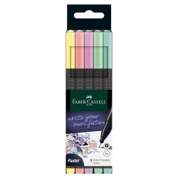 SET 5 ROTULADORES FABER-CASTELL GRIP FINEPEN 0,4 PASTEL