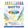 GIOTTO TURBO SOFT BRUSH SET 10 ROTULADORES PINCEL PASTEL