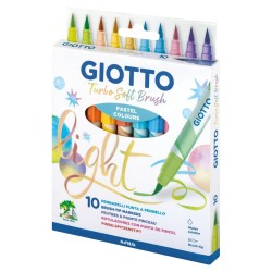 ROTULADOR GIOTTO TURBO SOFT BRUSH SET 10 Un. PINCEL PASTEL