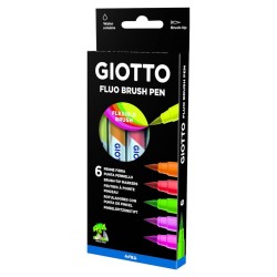 ROTULADOR GIOTTO TURBO SOFT BRUSH SET 6 Un. PINCEL FLUOR