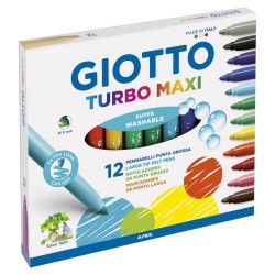 ROTULADOR GIOTTO TURBO MAXI GRUESO SET 12 Un. SURTIDOS