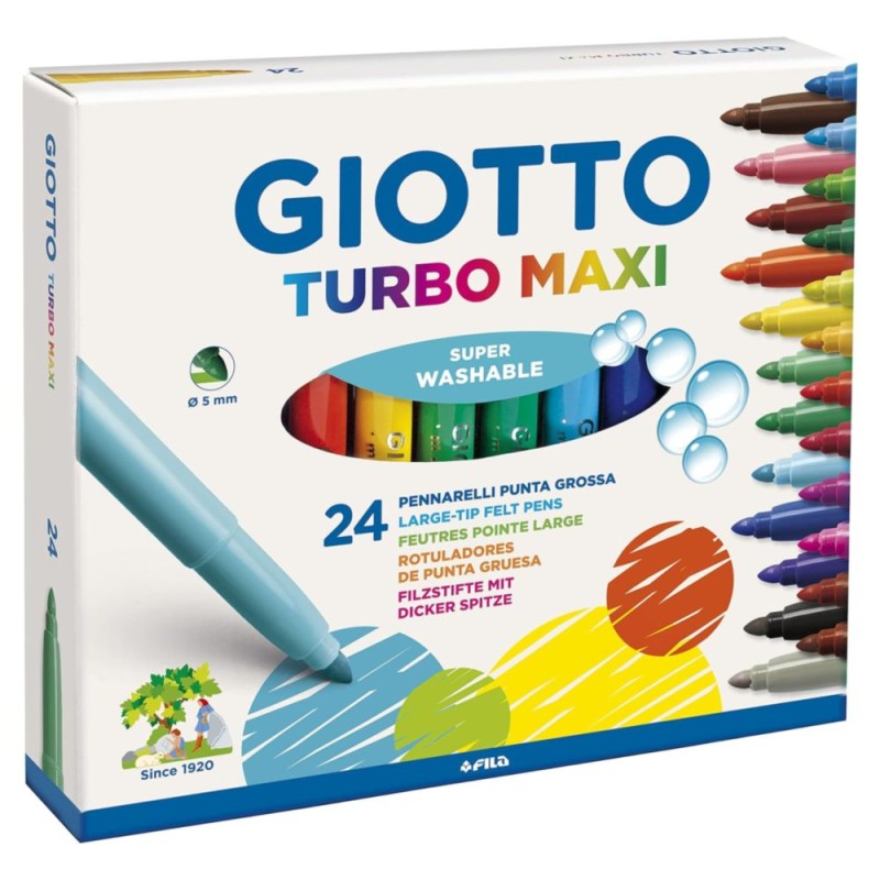 ROTULADOR GIOTTO TURBO MAXI GRUESO SET 24 Un. SURTIDOS