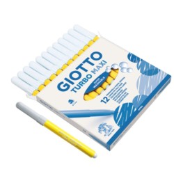 ROTULADOR GIOTTO TURBO MAXI GRUESO CAJA 12 Un. AMARILLO