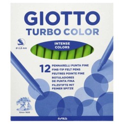 ROTULADOR GIOTTO TURBO COLOR FINO CAJA 12 Un. VERDE CLARO