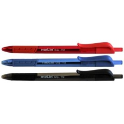 BOLIGRAFO MOLIN GRIP 112 RETRACTIL CAJA 12 Un. COLOR ROJO